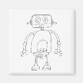 Handtekening Smart Simple Robot Tekening Magneet (Voorkant)