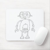 Handtekening Smart Simple Robot Tekening Muismat (Met muis)