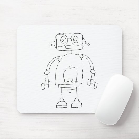 Handtekening Smart Simple Robot Tekening Muismat (Met muis)