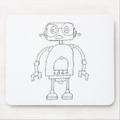 Handtekening Smart Simple Robot Tekening Muismat (Voorkant)