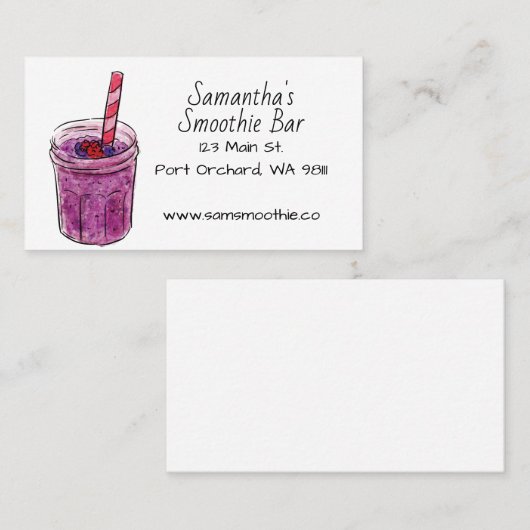 Handtekening Smoothie Modern Visitekaartje (Voorkant / Achterkant)