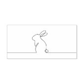 Handtekening snijkonijn rubberstempel (Afrduk)