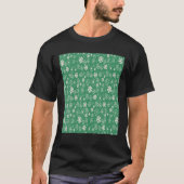 Handtekening snowflake blizzard met groene binnenz t-shirt (Voorkant)