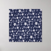 Handtekening snowflake Blizzard met Navy Classic B Canvas Afdruk (Voorkant)