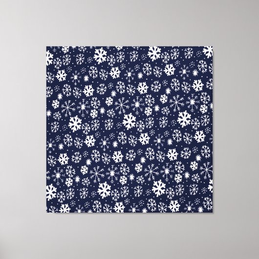 Handtekening snowflake Blizzard met Navy Classic B Canvas Afdruk (Voorkant)