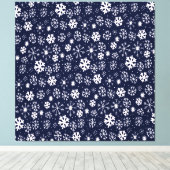 Handtekening snowflake Blizzard met Navy Classic B Canvas Afdruk (Insitu (Houten vloer))