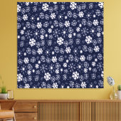 Handtekening snowflake Blizzard met Navy Classic B Canvas Afdruk (Insitu (Woonkamer))