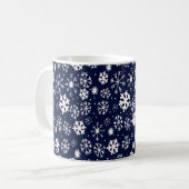 Handtekening snowflake Blizzard met Navy Classic B Koffiemok (Voorkant links)