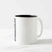 Handtekening snowflake Blizzard met Navy Classic B Tweekleurige Koffiemok (Voorkant rechts)