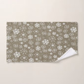 Handtekening snowflake blizzard met Platinum Backg Bad Handdoek (Handdoek)