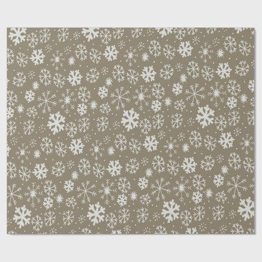 Handtekening snowflake blizzard met Platinum Backg Cadeaupapier (Vlak)