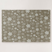 Handtekening snowflake blizzard met Platinum Backg Legpuzzel (Horizontaal)