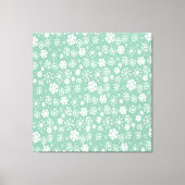 Handtekening Snowflake Snowstorm met groene Sherbe Canvas Afdruk (Voorkant)