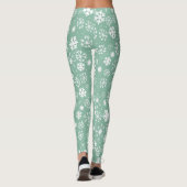 Handtekening Snowflake Snowstorm met groene Sherbe Leggings (Achterkant)
