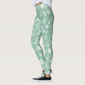 Handtekening Snowflake Snowstorm met groene Sherbe Leggings (Links)