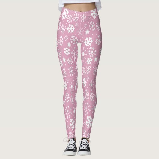 Handtekening Snowflake Snowstorm met Marshmallow P Leggings (Voorkant)