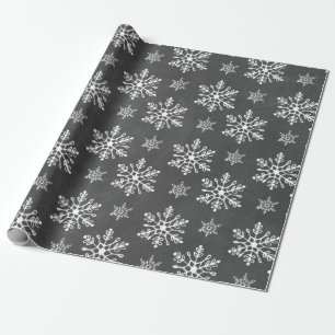 Handtekening Snowflakes Chalkboard Holiday Cadeaupapier
