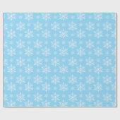 Handtekening Snowflakes Light Blue Holiday Cadeaupapier (Vlak)