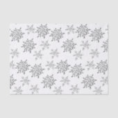 Handtekening Snowflakes Silver Glitter Holiday Tissuepapier (Voorkant)