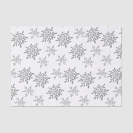 Handtekening Snowflakes Silver Glitter Holiday Tissuepapier