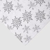 Handtekening Snowflakes Silver Glitter Holiday Tissuepapier (Detail)
