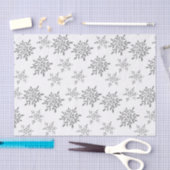 Handtekening Snowflakes Silver Glitter Holiday Tissuepapier (Craft)