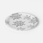 Handtekening Snowflakes | Zilver Glitter Holiday Papieren Bordje (Gekanteld)