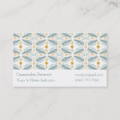 Handtekening Tegel Patroonontwerp Groen goud Visitekaartje (Voorkant)