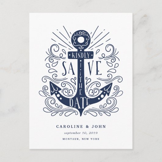 Handtekening Tekenen vóór datum opslaan Aankondigingskaart (Voorkant)