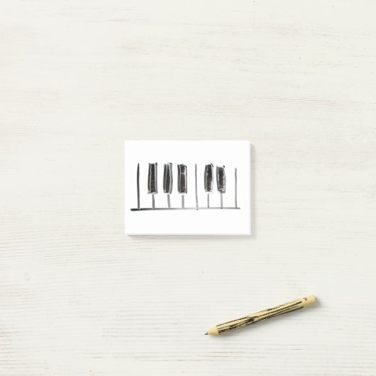 Handtekening tekening van pianoketoetsen | Minimaa Post-it® Notes (Op bureau)