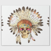 Handtekening Tekenkleur Inative American Indian He Cadeaupapier (Vlak)
