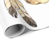 Handtekening Tekenkleur Inative American Indian He Cadeaupapier (Rol Hoek)