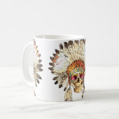 Handtekening Tekenkleur Inative American Indian He Koffiemok (Voorkant links)