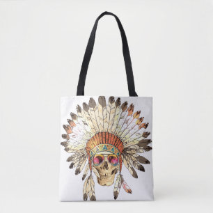 Handtekening Tekenkleur Inative American Indian He Tote Bag