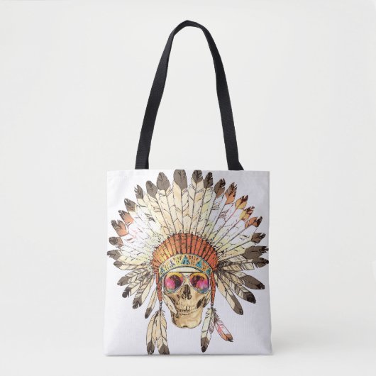 Handtekening Tekenkleur Inative American Indian He Tote Bag (Voorkant)