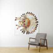 Handtekening Tekenkleur Inative American Indian He Wandkleed (In Situ (horizontaal))