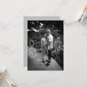 Handtekening Tekenscript De zwarte foto van de dat Kaart (Voorkant / Achterkant in situ)