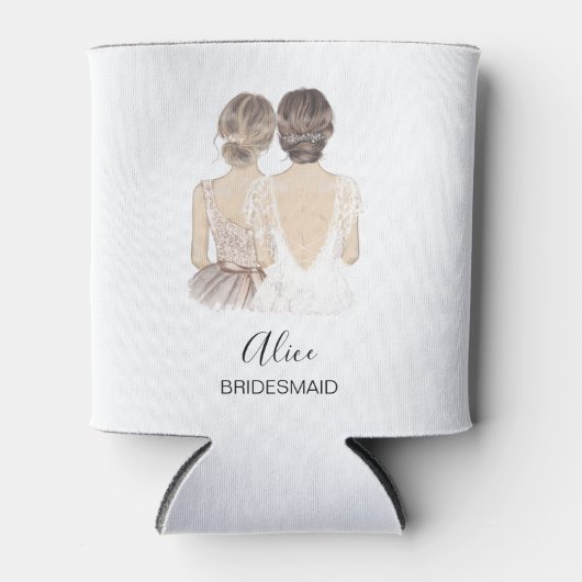 Handtekening ter illustratie Bridesmaid Maid of Ed Blikjeskoeler (Voorkant)