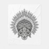 Handtekening tijger in stijl fleece deken (Voorkant)