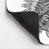 Handtekening tijger in stijl muismat (Hoek)