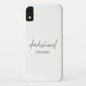 Handtekening Typografie Dachshund Mam Quote Case-Mate iPhone Case (Achterkant)