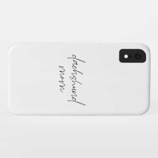 Handtekening Typografie Dachshund Mam Quote Case-Mate iPhone Case (Achterkant (horizontaal))