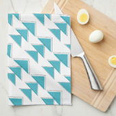 Handtekening uitgelijnd pijlpatroon theedoek (Quarter Fold)