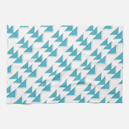 Handtekening uitgelijnd pijlpatroon theedoek (Horizontaal)