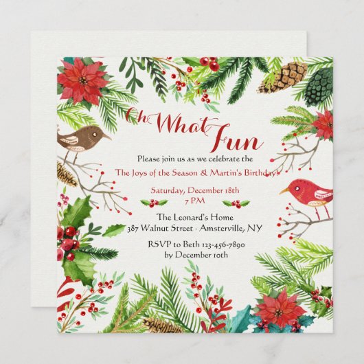 Handtekening Uitnodiging feestdag (Voorkant / Achterkant)