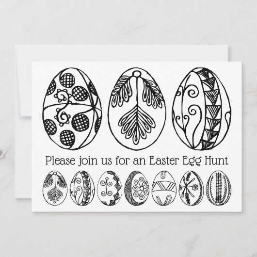 Handtekening Uitnodiging voor het kleuren van mess (Voorkant)