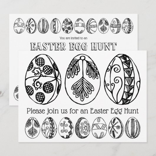 Handtekening Uitnodiging voor het kleuren van mess (Voorkant / Achterkant)