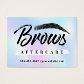 Handtekening UV Gloss Holographic Brow Aftercare K Visitekaartje (Voorkant)