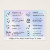 Handtekening UV Gloss Holographic Brows Aftercare Visitekaartje (Achterkant)