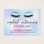 Handtekening UV Gloss Holographic Lash Aftercare K Visitekaartje (Voorkant)